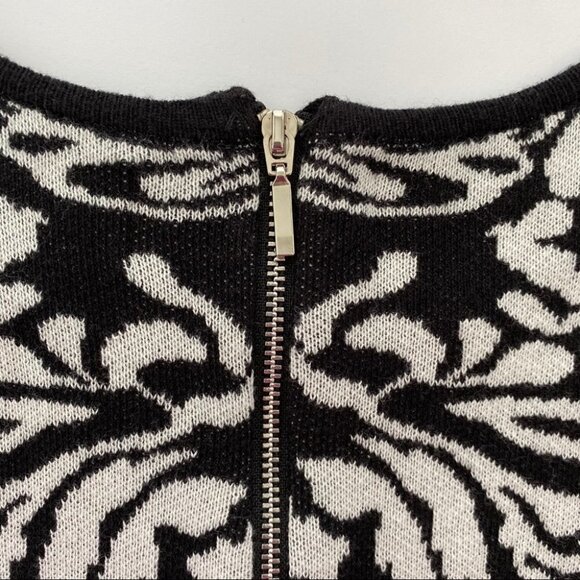 Elle fit & flare knit midi dress with cap sleeves, soft cotton blend fabric - Picture 6 of 10